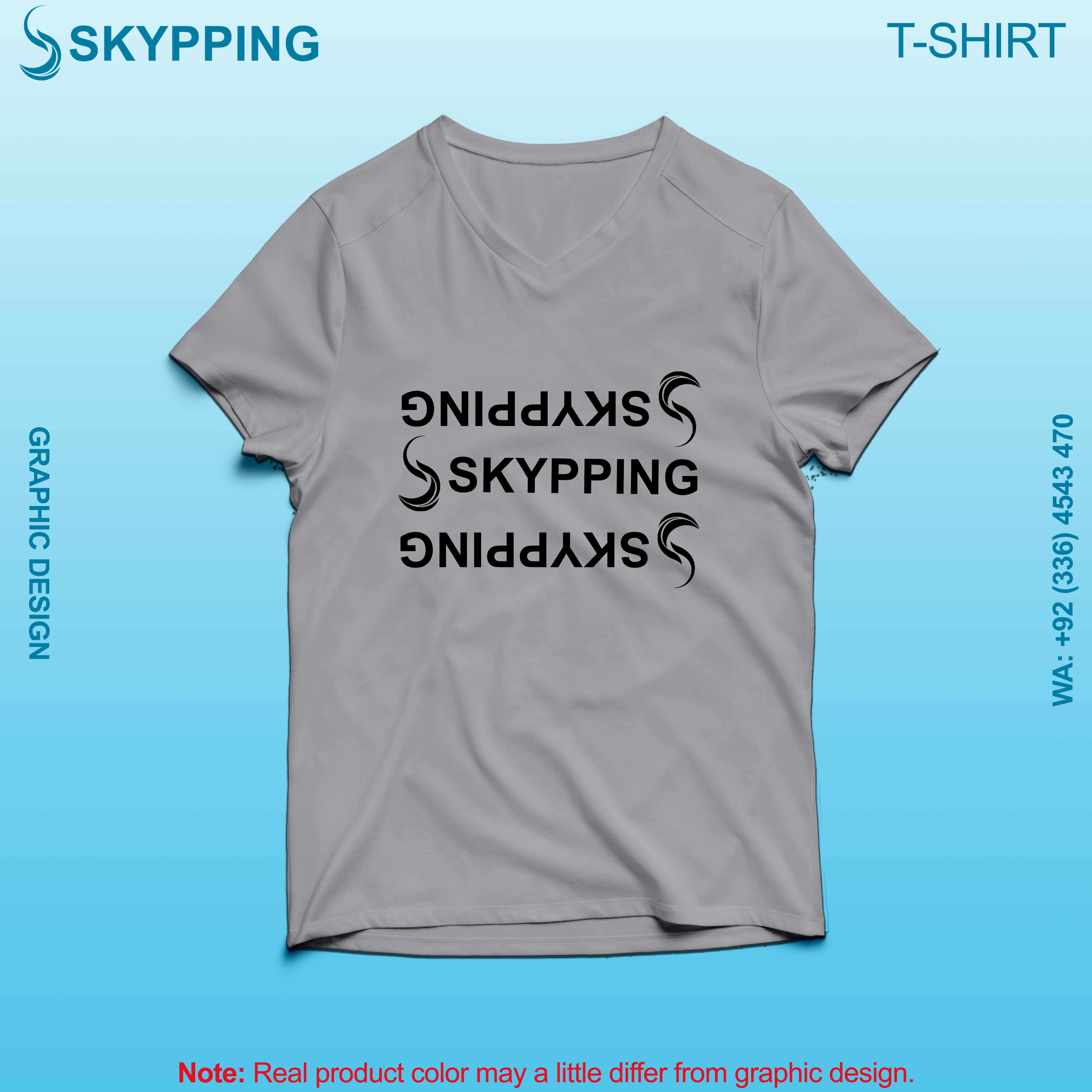 V-Neck Short set-in style sleeve long length t-shirt with shoulder panel for men